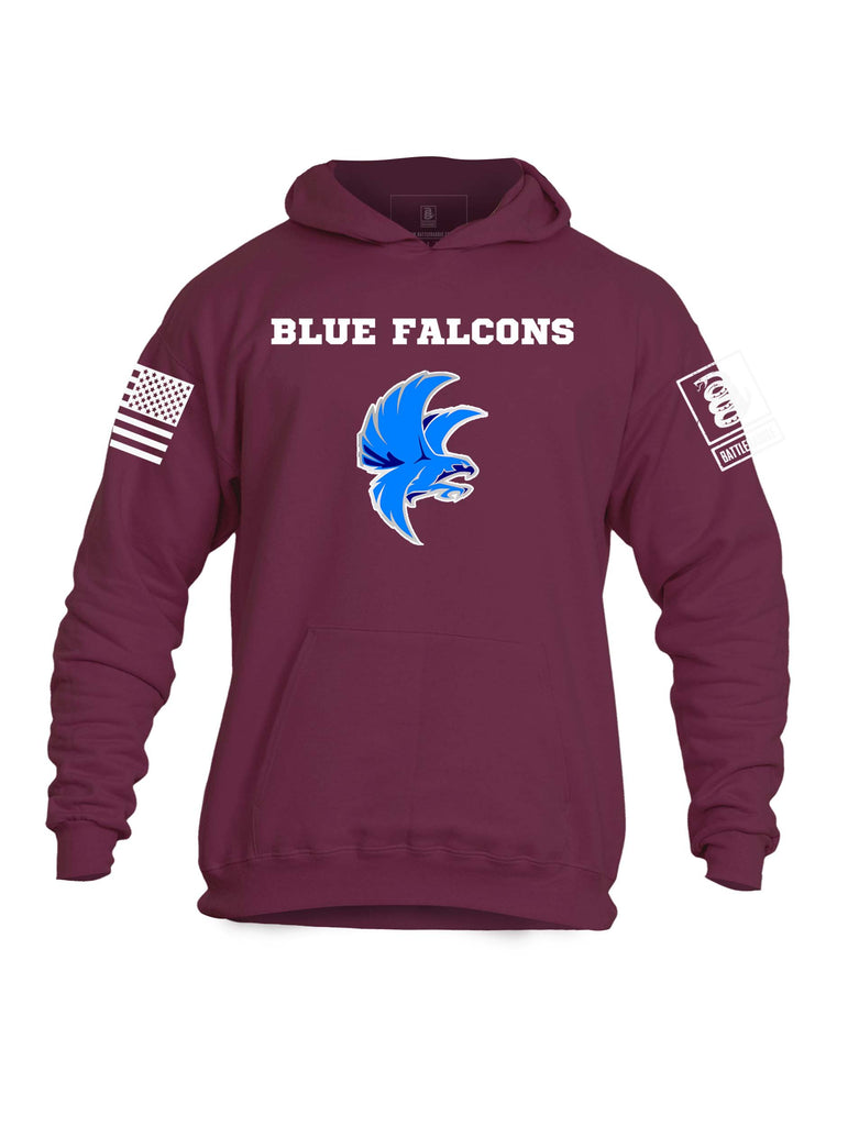 Battleraddle Blue Falcon Mens Hooded Sweatshirt - Battleraddle® LLC