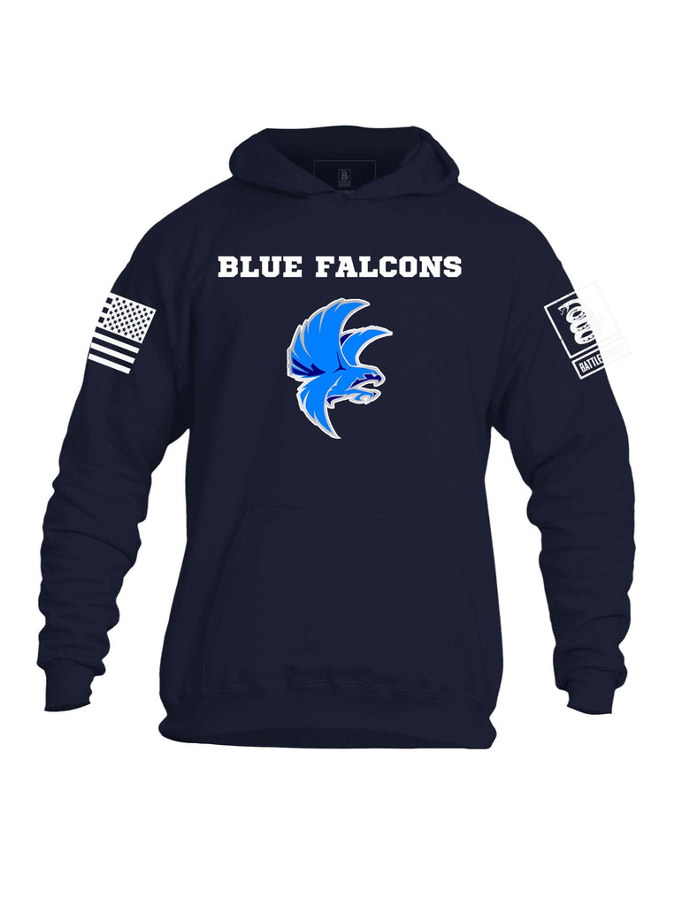 Battleraddle Blue Falcon Mens Hooded Sweatshirt - Battleraddle® LLC