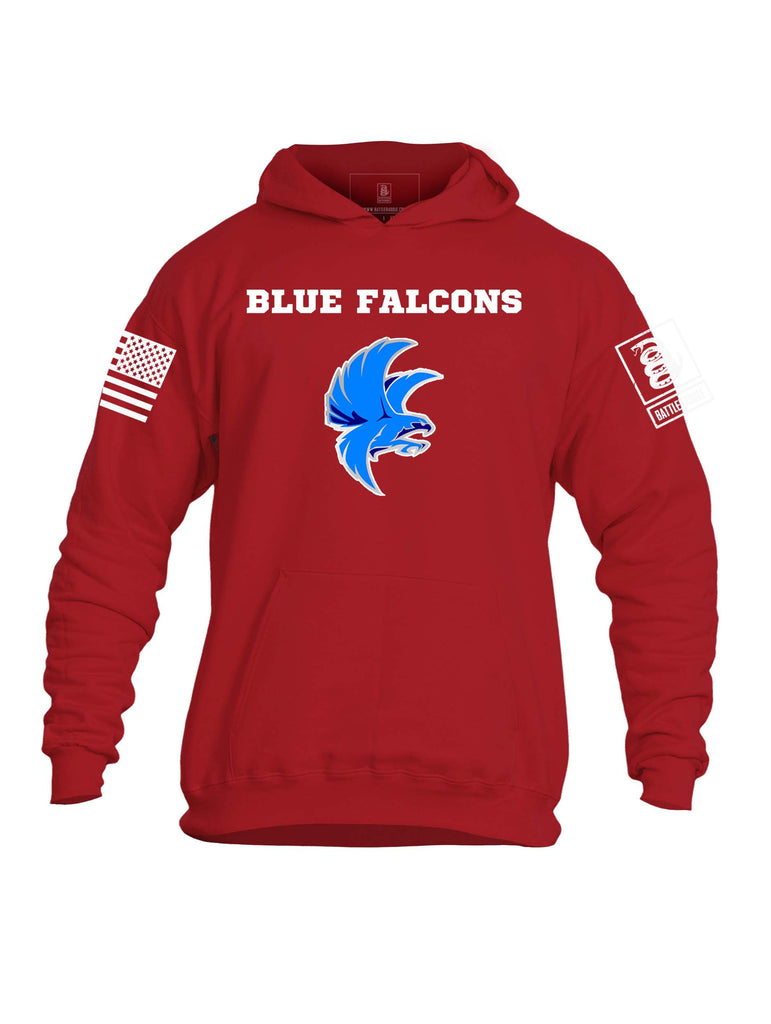 Battleraddle Blue Falcon Mens Hooded Sweatshirt - Battleraddle® LLC