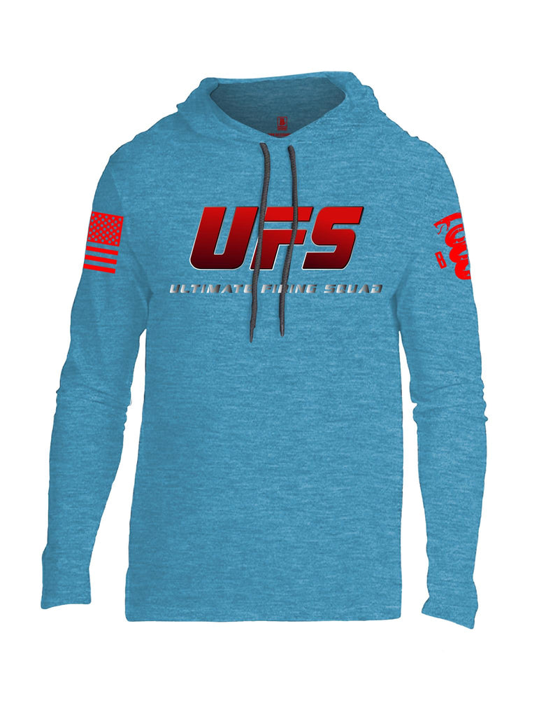 Battleraddle UFS Ultimate Firing Squad Red Sleeve Print Mens Thin Cotton Lightweight Hoodie