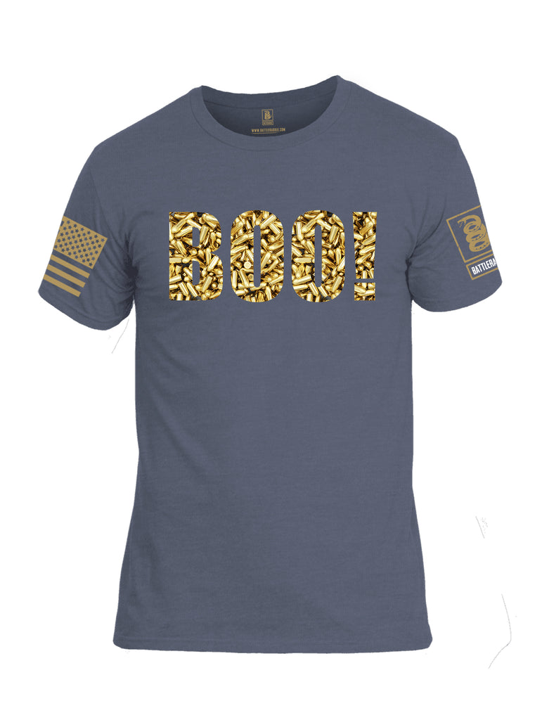 Battleraddle Boo Bullet Rounds Brass Sleeve Print Mens Cotton Crew Neck T Shirt