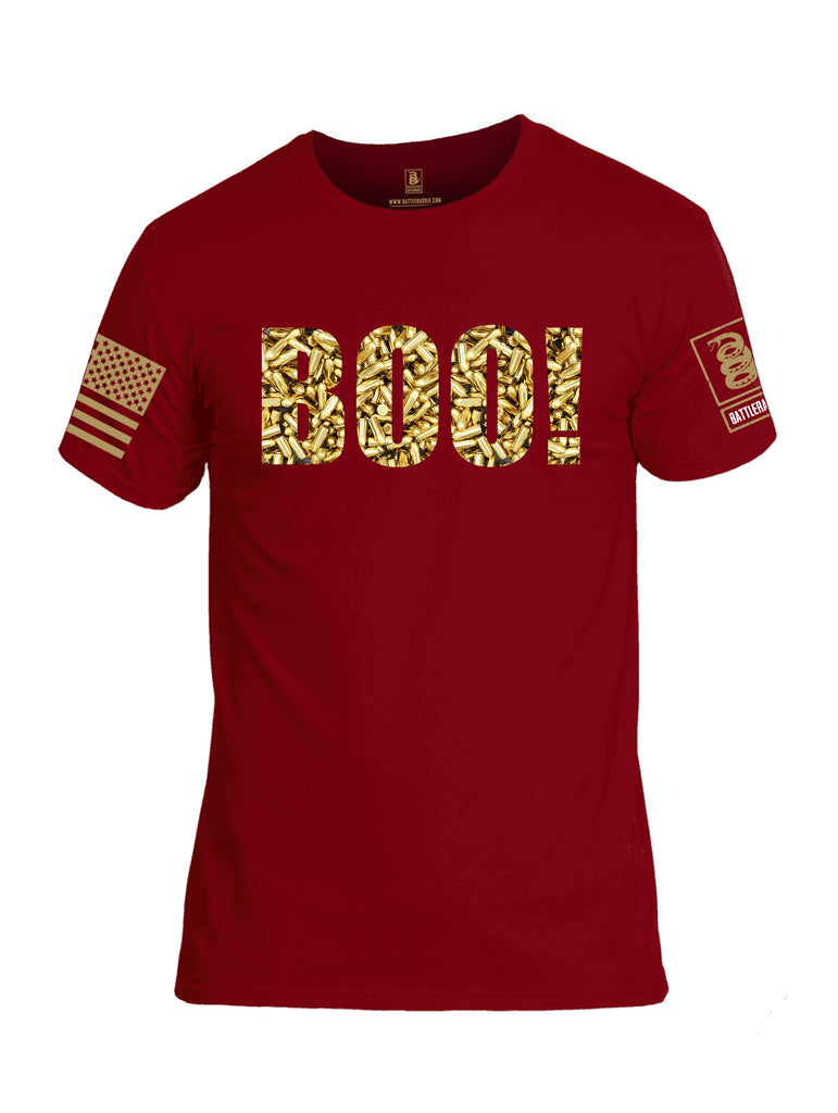 Battleraddle Boo Bullet Rounds Brass Sleeve Print Mens Cotton Crew Neck T Shirt