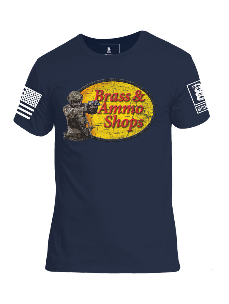 Battleraddle Brass And Ammo Shops Mens Cotton Crew Neck T Shirt - Battleraddle® LLC