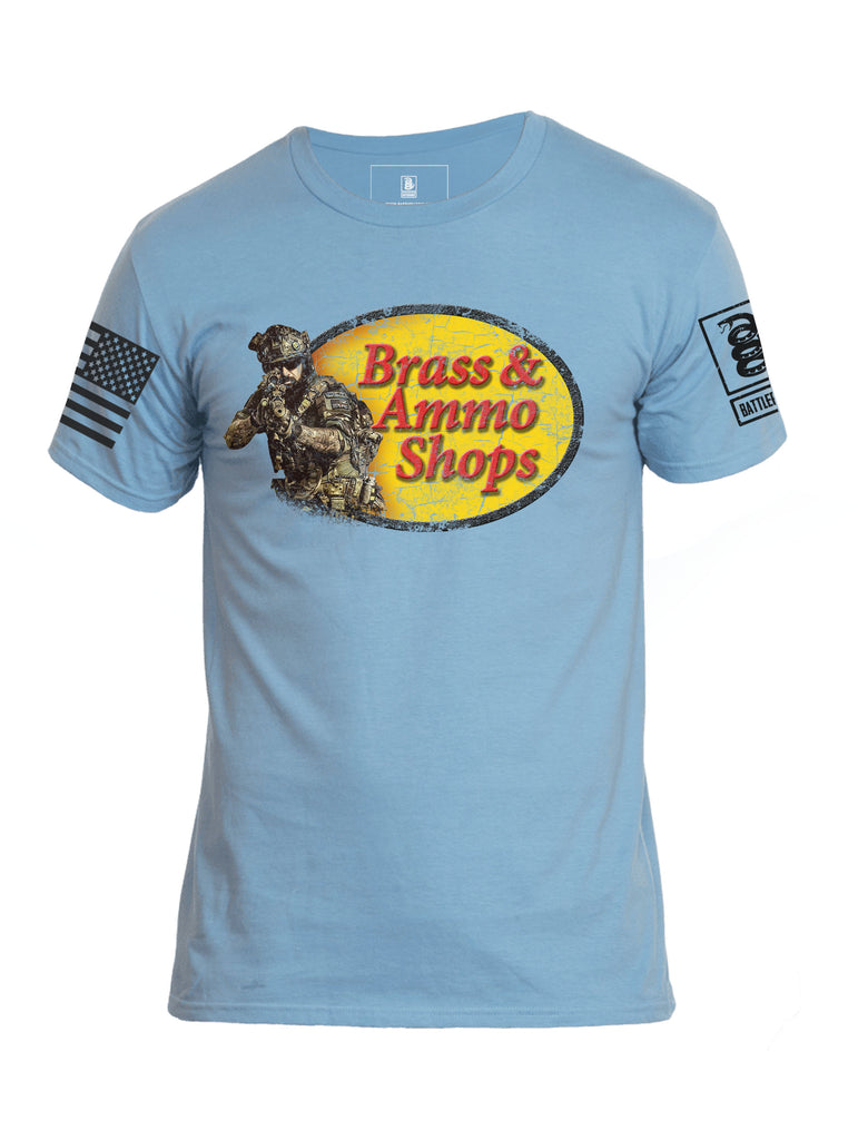 Battleraddle Brass And Ammo Shops V2 Mens Cotton Crew Neck T Shirt - Battleraddle® LLC