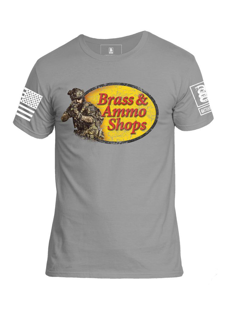 Battleraddle Brass And Ammo Shops V2 Mens Cotton Crew Neck T Shirt - Battleraddle® LLC