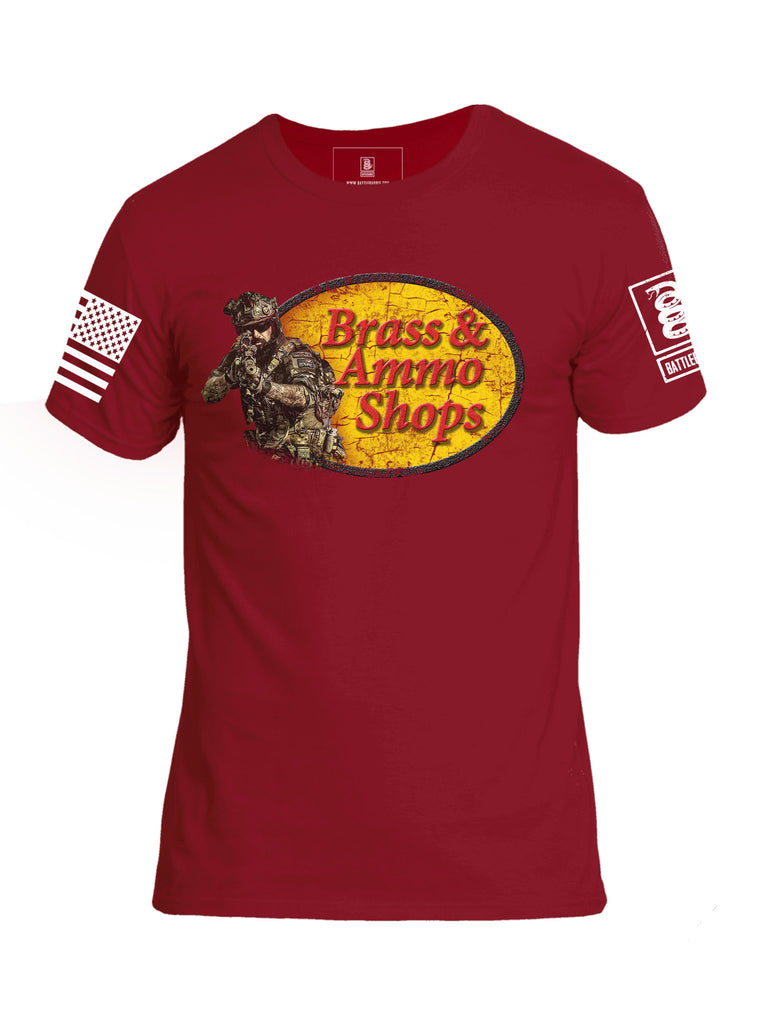 Battleraddle Brass And Ammo Shops V2 Mens Cotton Crew Neck T Shirt - Battleraddle® LLC