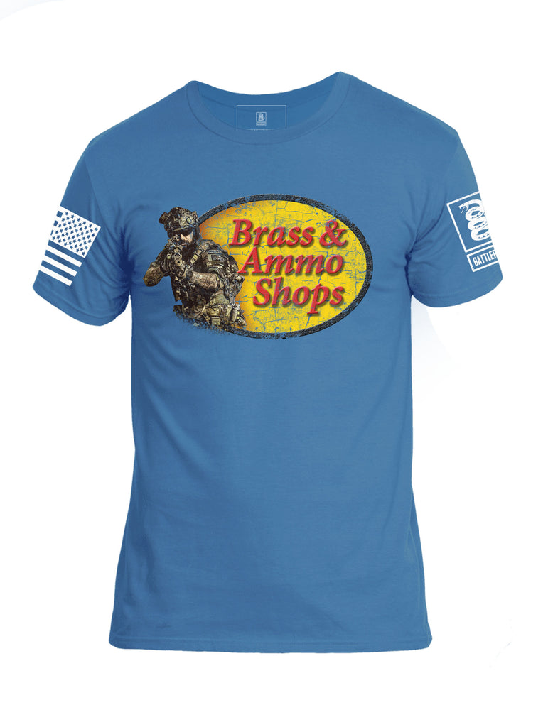 Battleraddle Brass And Ammo Shops V2 Mens Cotton Crew Neck T Shirt - Battleraddle® LLC