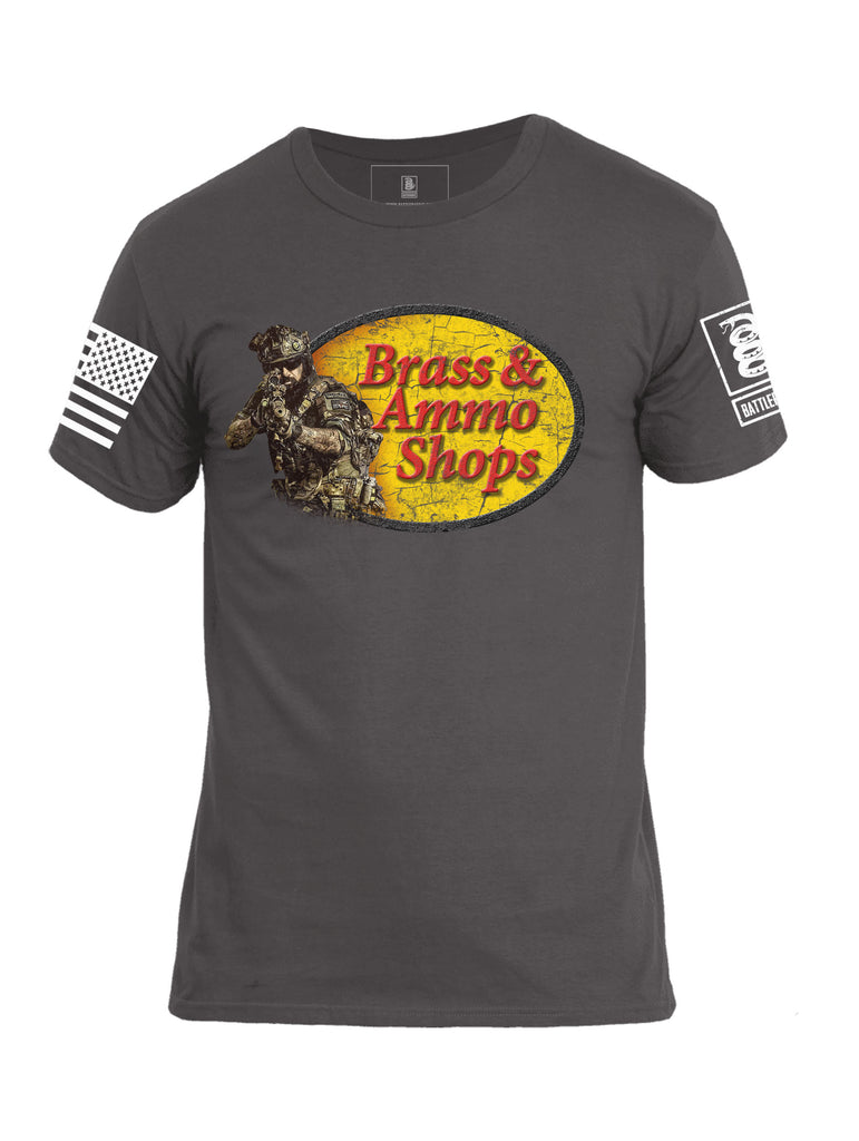 Battleraddle Brass And Ammo Shops V2 Mens Cotton Crew Neck T Shirt - Battleraddle® LLC