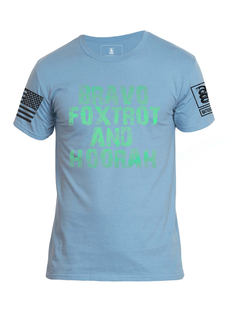 Battleraddle Bravo FoxTrot And Hoorah Mens Crew Neck Cotton T Shirt - Battleraddle® LLC