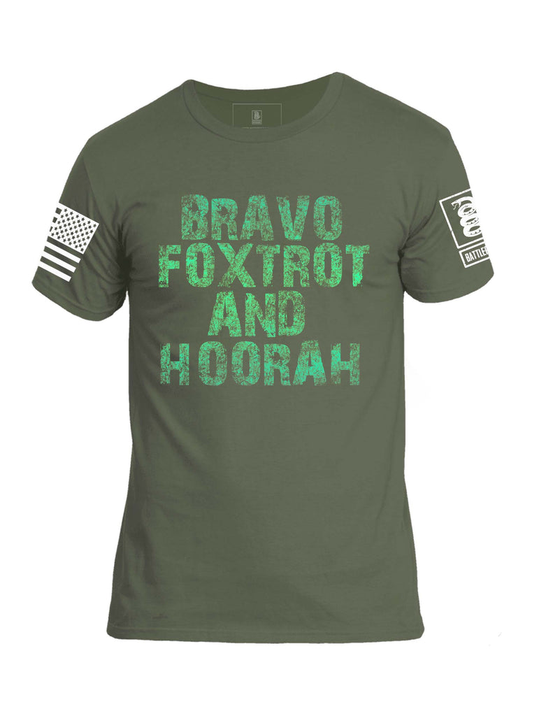 Battleraddle Bravo FoxTrot And Hoorah Mens Crew Neck Cotton T Shirt - Battleraddle® LLC