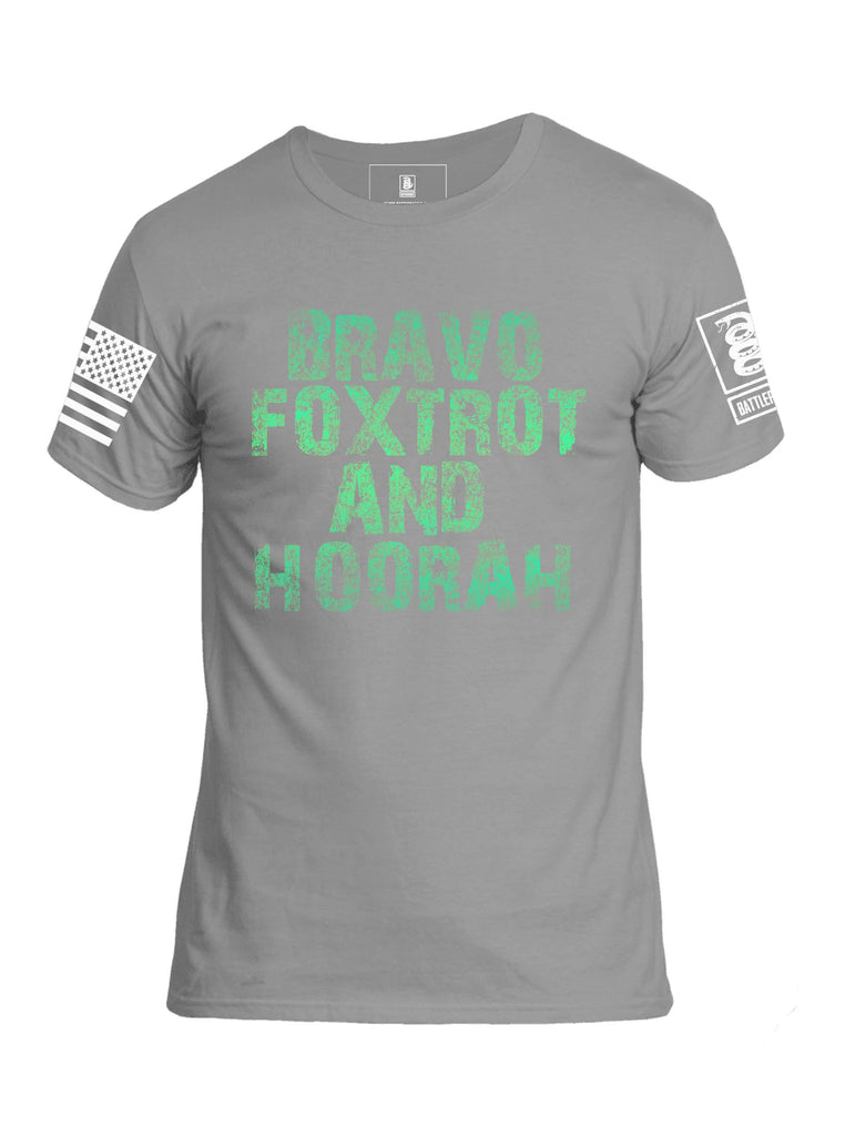 Battleraddle Bravo FoxTrot And Hoorah Mens Crew Neck Cotton T Shirt - Battleraddle® LLC