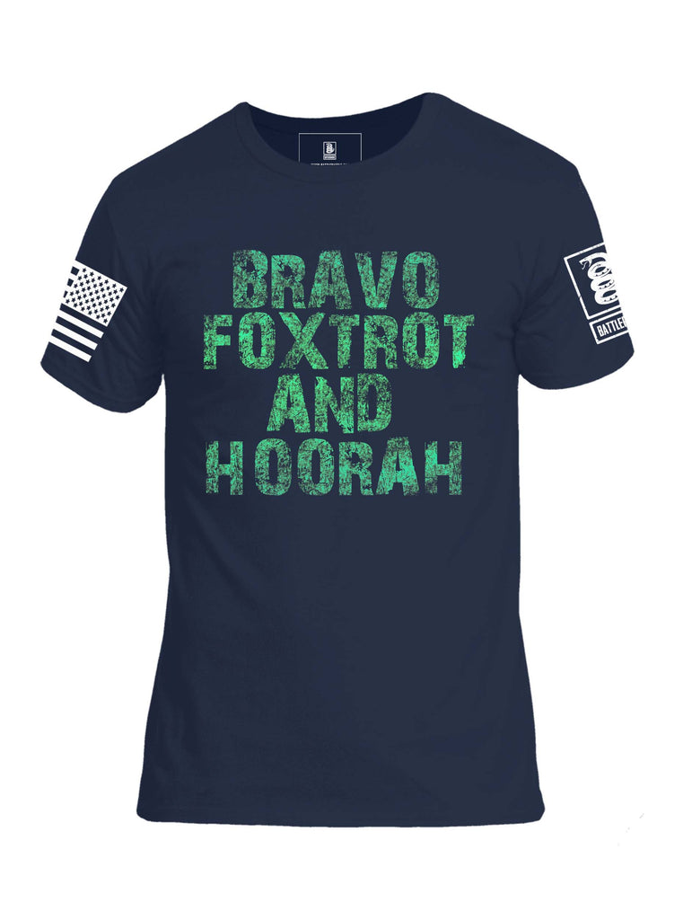 Battleraddle Bravo FoxTrot And Hoorah Mens Crew Neck Cotton T Shirt - Battleraddle® LLC