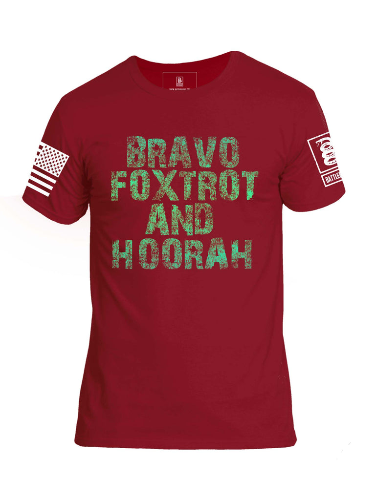 Battleraddle Bravo FoxTrot And Hoorah Mens Crew Neck Cotton T Shirt - Battleraddle® LLC