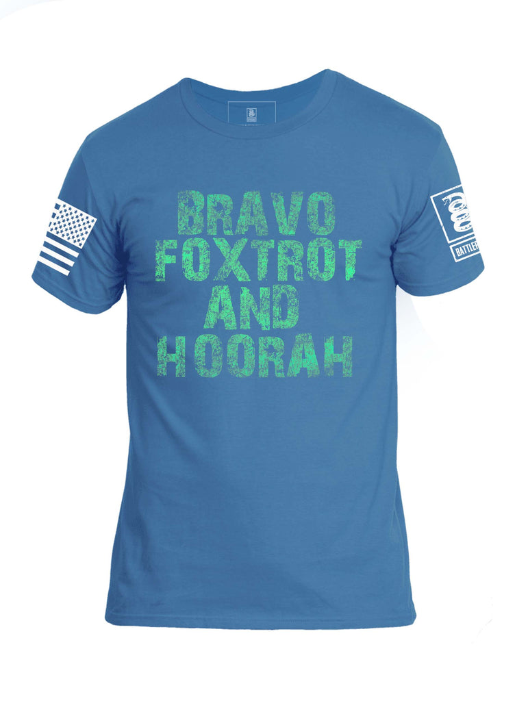Battleraddle Bravo FoxTrot And Hoorah Mens Crew Neck Cotton T Shirt - Battleraddle® LLC