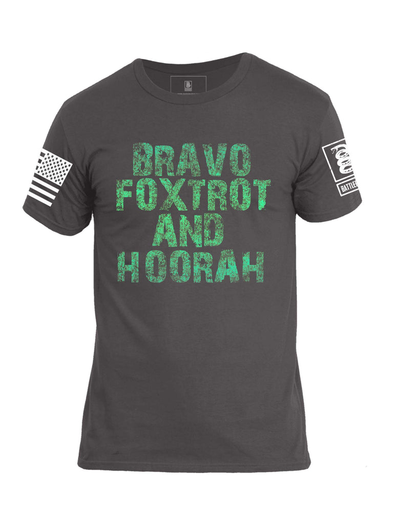 Battleraddle Bravo FoxTrot And Hoorah Mens Crew Neck Cotton T Shirt - Battleraddle® LLC