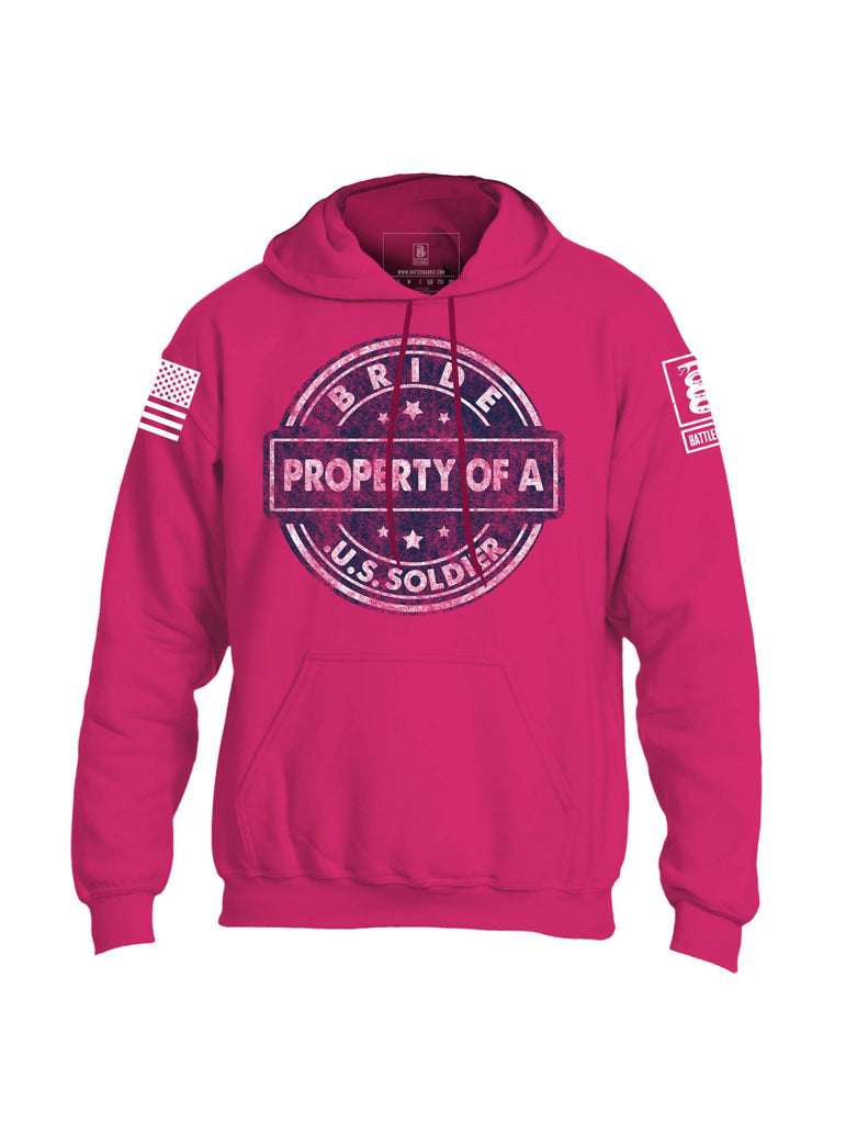 Battleraddle Bride Property Of A U.S. Soldier Mens Blended Hoodie With Pockets - Battleraddle® LLC