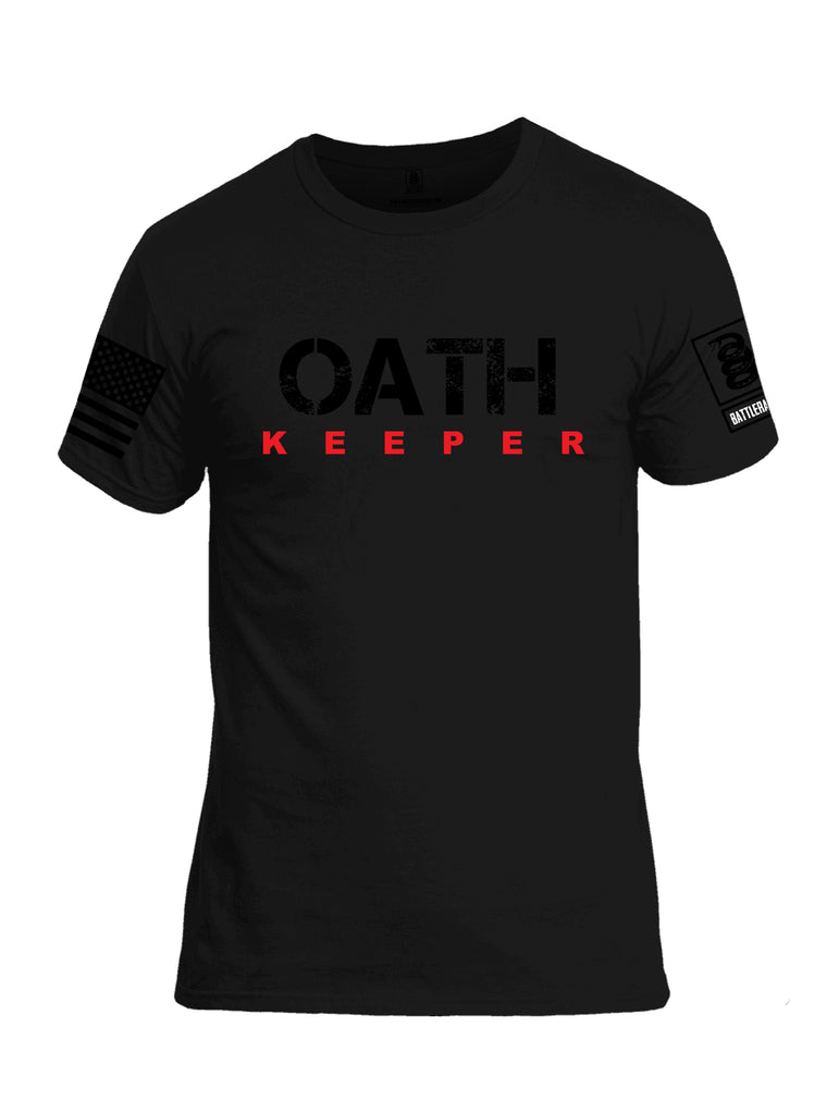 Battleraddle Oath Keeper Black {sleeve_color} Sleeves Men Cotton Crew Neck T-Shirt