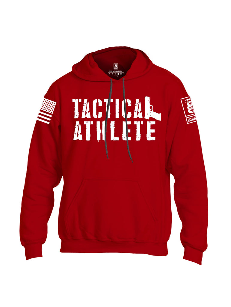 Battleraddle Tactical Athlete White Sleeves Uni Cotton Blended Hoodie With Pockets