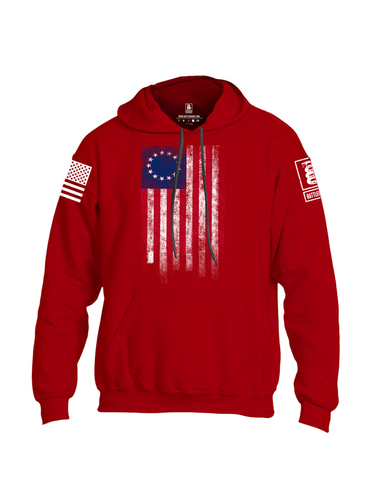 Battleraddle Thirteen Colonies Flag Uni Cotton Blended Hoodie With Pockets