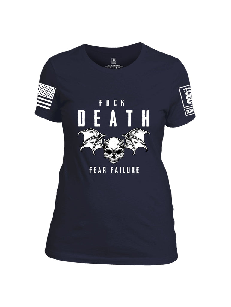 Battleraddle Fuck Death Fear Failure White Sleeves Women Cotton Crew Neck T-Shirt