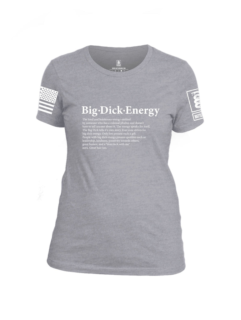 Battleraddle Big Dick Energy White Sleeves Women Cotton Crew Neck T-Shirt