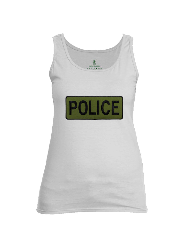 Battleraddle Police Patch Women Cotton Cotton Tank Top