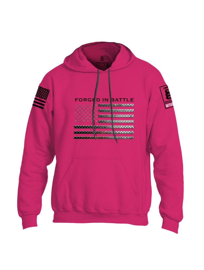 Battleraddle Forged In Battle  Black Sleeves Uni Cotton Blended Hoodie With Pockets
