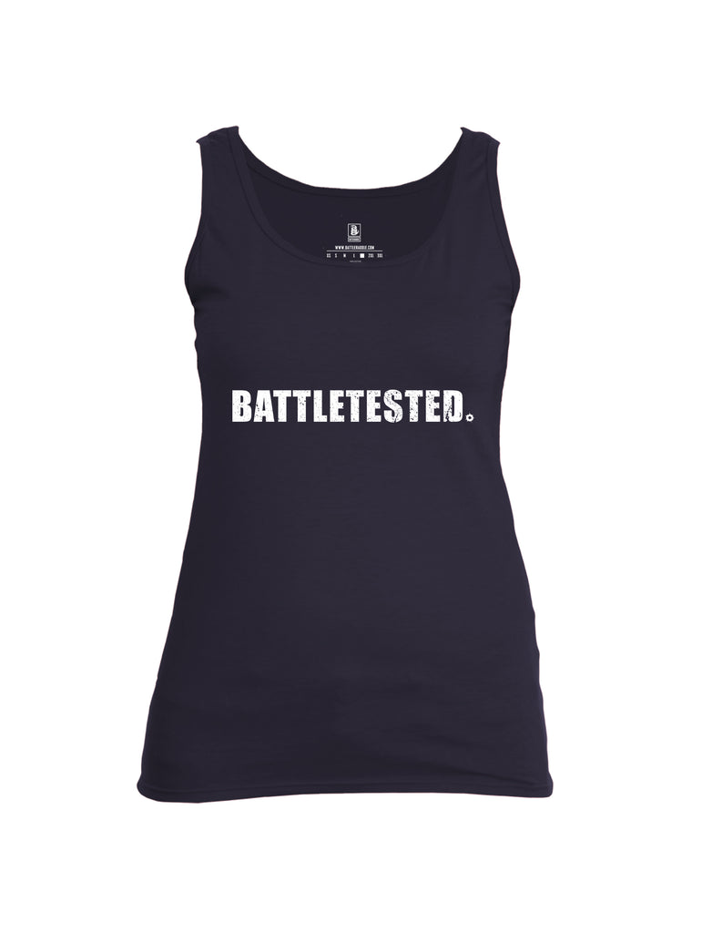 Battleraddle Battletested White {sleeve_color} Sleeves Women Cotton Cotton Tank Top