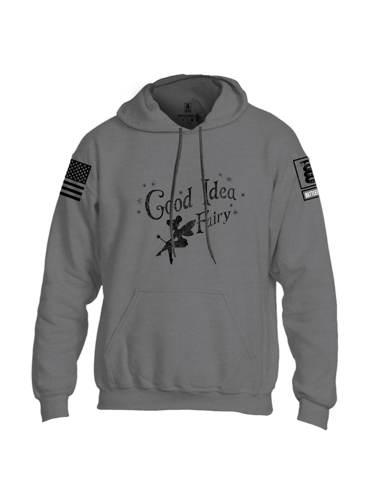 Battleraddle Good Idea Fairy Black {sleeve_color} Sleeves Uni Cotton Blended Hoodie With Pockets