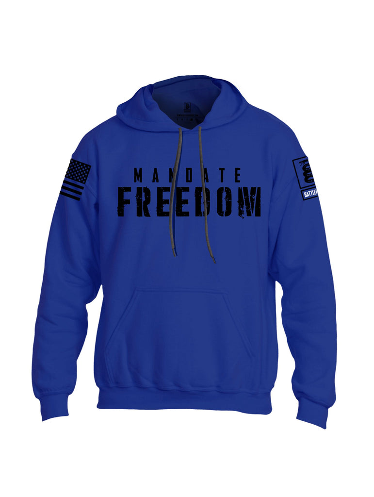 Battleraddle Mandate Freedom Black Sleeves Uni Cotton Blended Hoodie With Pockets