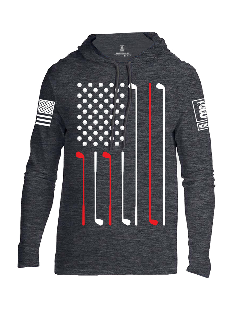 Battleraddle Golf Flag White {sleeve_color} Sleeves Men Cotton Thin Cotton Lightweight Hoodie