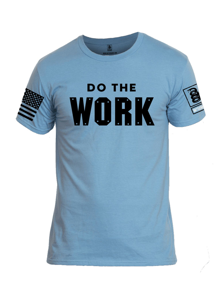 Battleraddle Do The Work Black Sleeves Men Cotton Crew Neck T-Shirt
