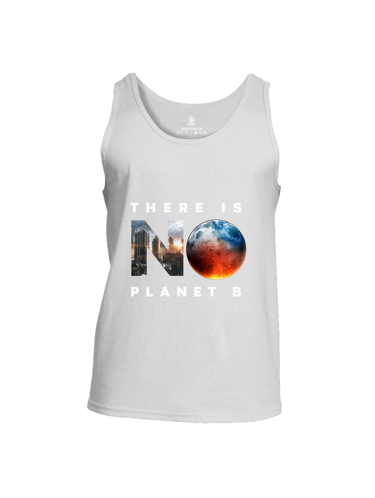 Battleraddle There Is No Planet B White Sleeves Men Cotton Cotton Tank Top