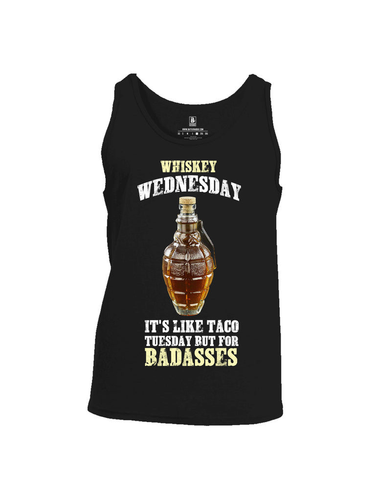 Battleraddle Whiskey Wednesday Is Like Taco Tuesday But For Badasses {sleeve_color} Sleeves Men Cotton Cotton Tank Top