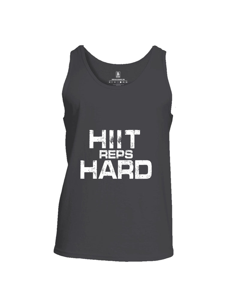 Battleraddle Hiit Reps Hard White Sleeves Men Cotton Cotton Tank Top