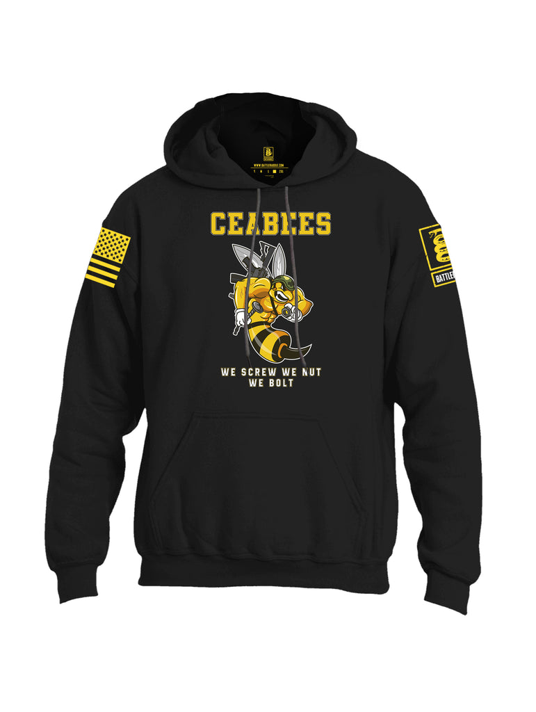 Battleraddle Ceabees We Screw We Nut We Bolt Yellow Sleeve Print Mens Blended Hoodie With Pockets