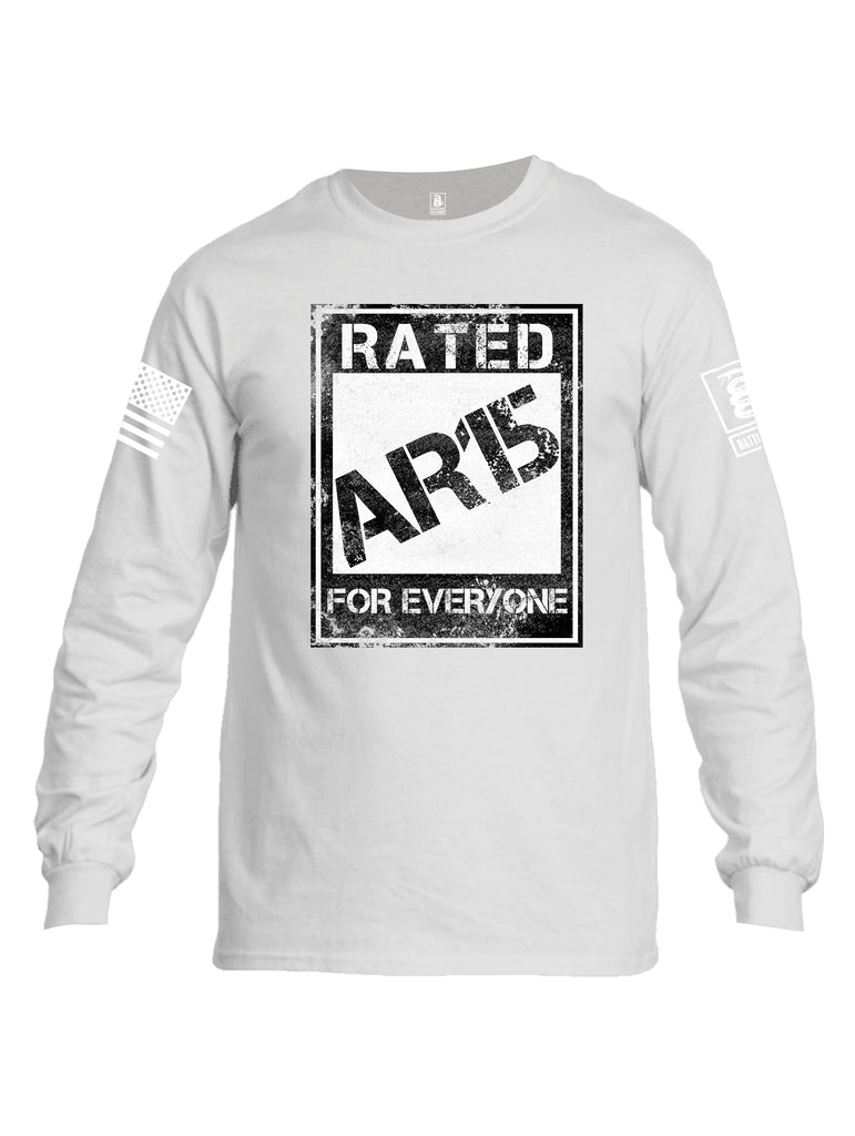 Battleraddle Rated Ar15 For Everyone  Men Cotton Crew Neck Long Sleeve T Shirt