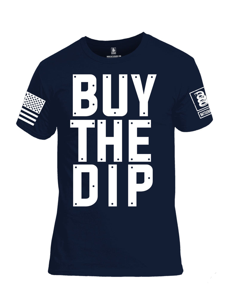 Battleraddle Buy The Dip White Sleeves Men Cotton Crew Neck T-Shirt