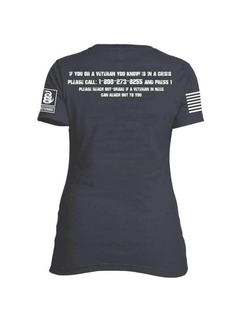 Battleraddle 22 Veterans Die By Suicide A Day White Sleeve Print Womens Cotton Crew Neck T Shirt shirt|custom|veterans|Apparel-Womens T Shirt-cotton