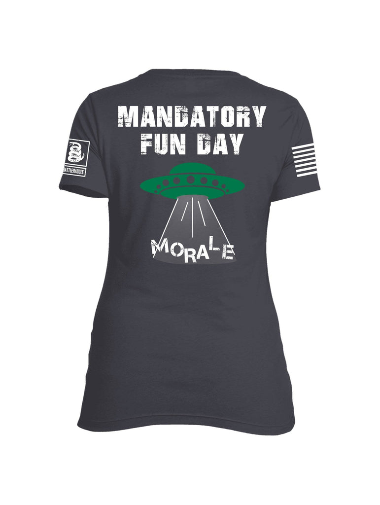 Battleraddle 51 Mandatory Fun Day Morale White Sleeve Print Womens Cotton Crew Neck T Shirt shirt|custom|veterans|Apparel-Womens T Shirt-cotton