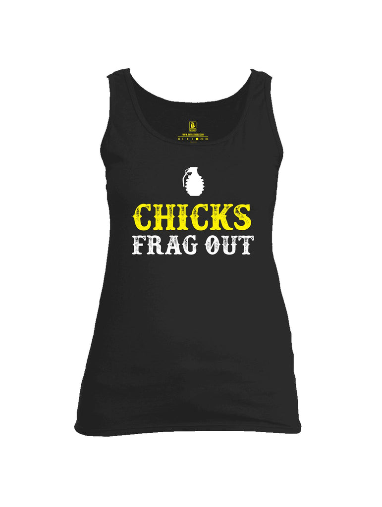 Battleraddle Chicks Frag Out Womens Cotton Tank Top - Battleraddle® LLC