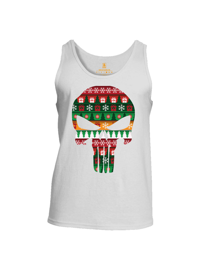 Battleraddle Expounder Skull Christmas Holiday Ugly Mens Cotton Tank Top