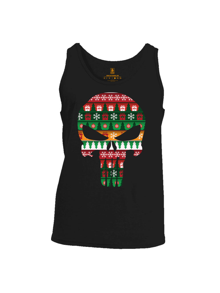 Battleraddle Expounder Skull Christmas Holiday Ugly Mens Cotton Tank Top