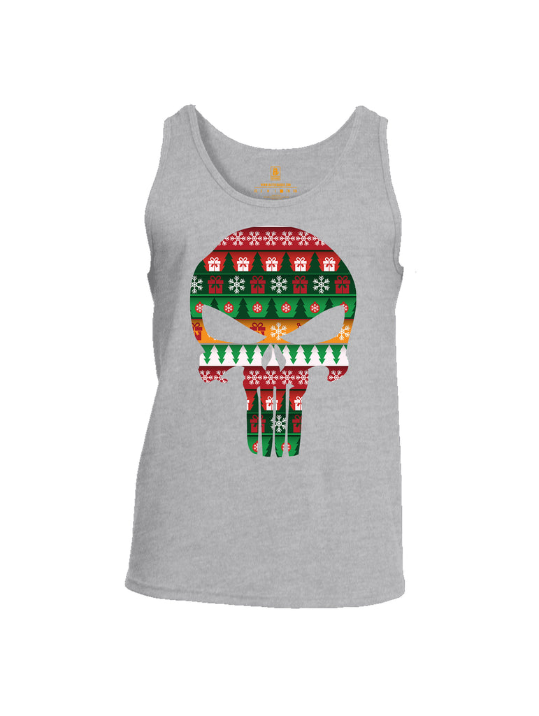 Battleraddle Expounder Skull Christmas Holiday Ugly Mens Cotton Tank Top