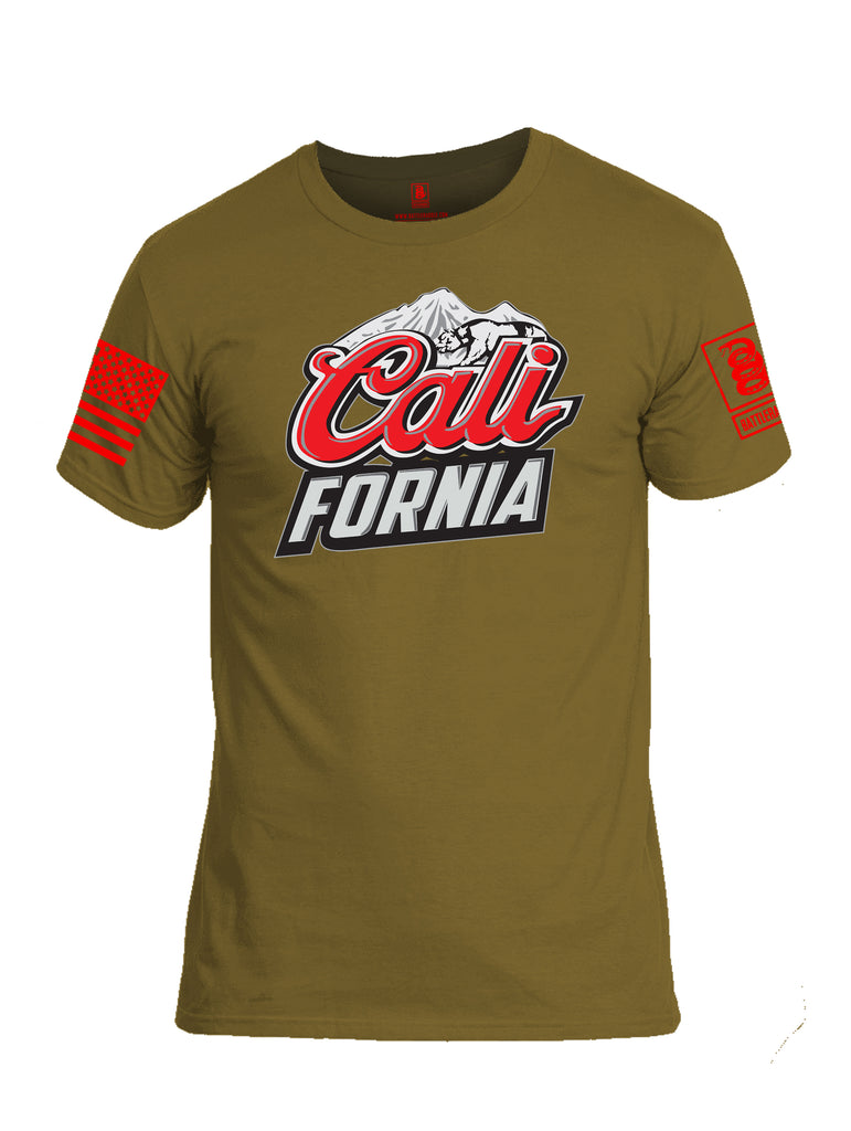 Battleraddle Classic Rockies California Beer Red Sleeve Print Mens Cotton Crew Neck T Shirt - Battleraddle® LLC
