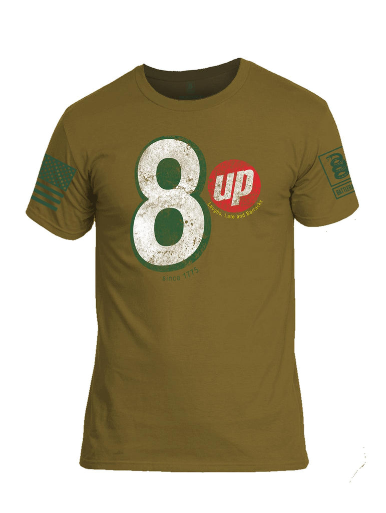 Battleraddle 8 Up Green Sleeve Print Mens Cotton Crew Neck T Shirt - Battleraddle® LLC