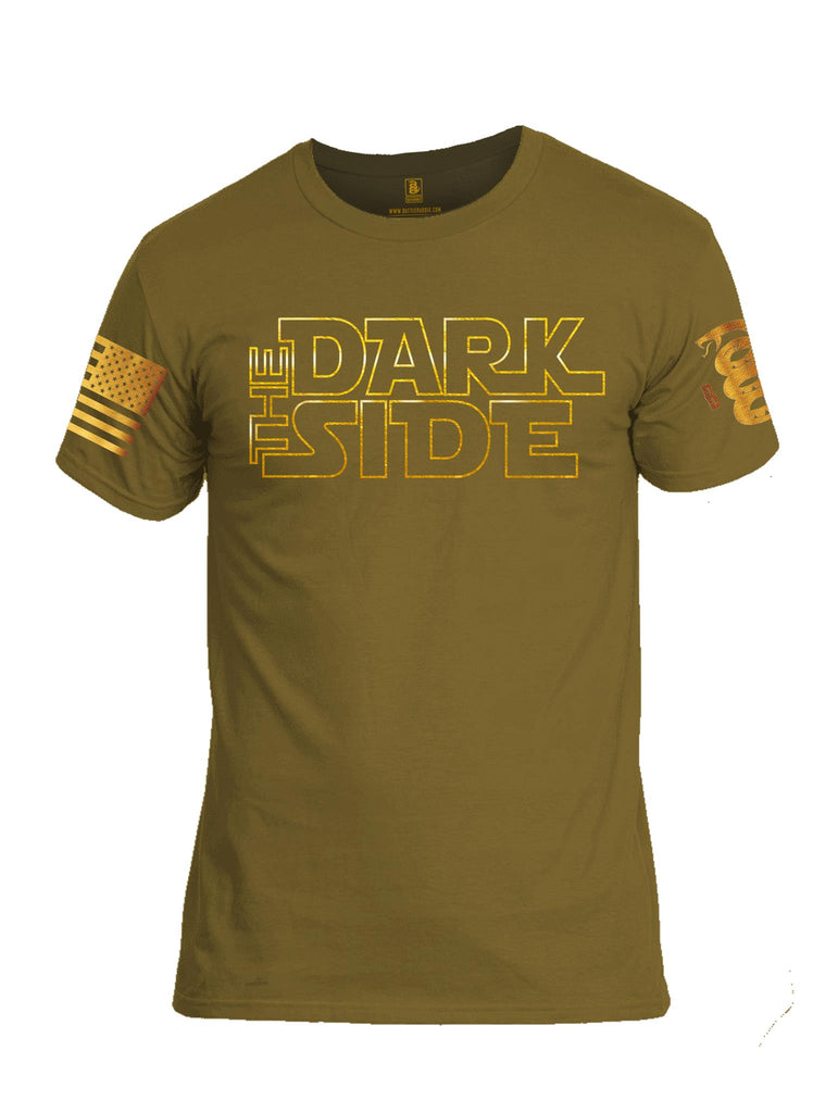 Battleraddle The Dark Side Brass Sleeve Print Mens Cotton Crew Neck T Shirt