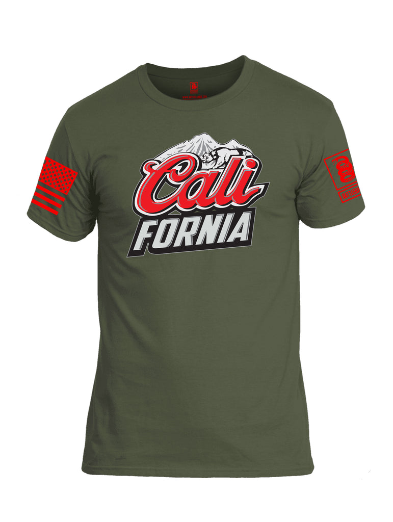 Battleraddle Classic Rockies California Beer Red Sleeve Print Mens Cotton Crew Neck T Shirt - Battleraddle® LLC