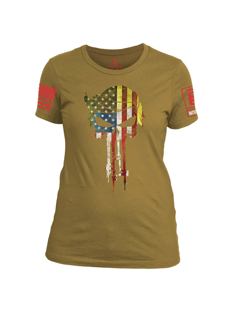 Battleraddle Mr. President Expounder USA Flag Red Sleeve Print Womens Cotton Crew Neck T Shirt shirt|custom|veterans|Apparel-Womens T Shirt-cotton