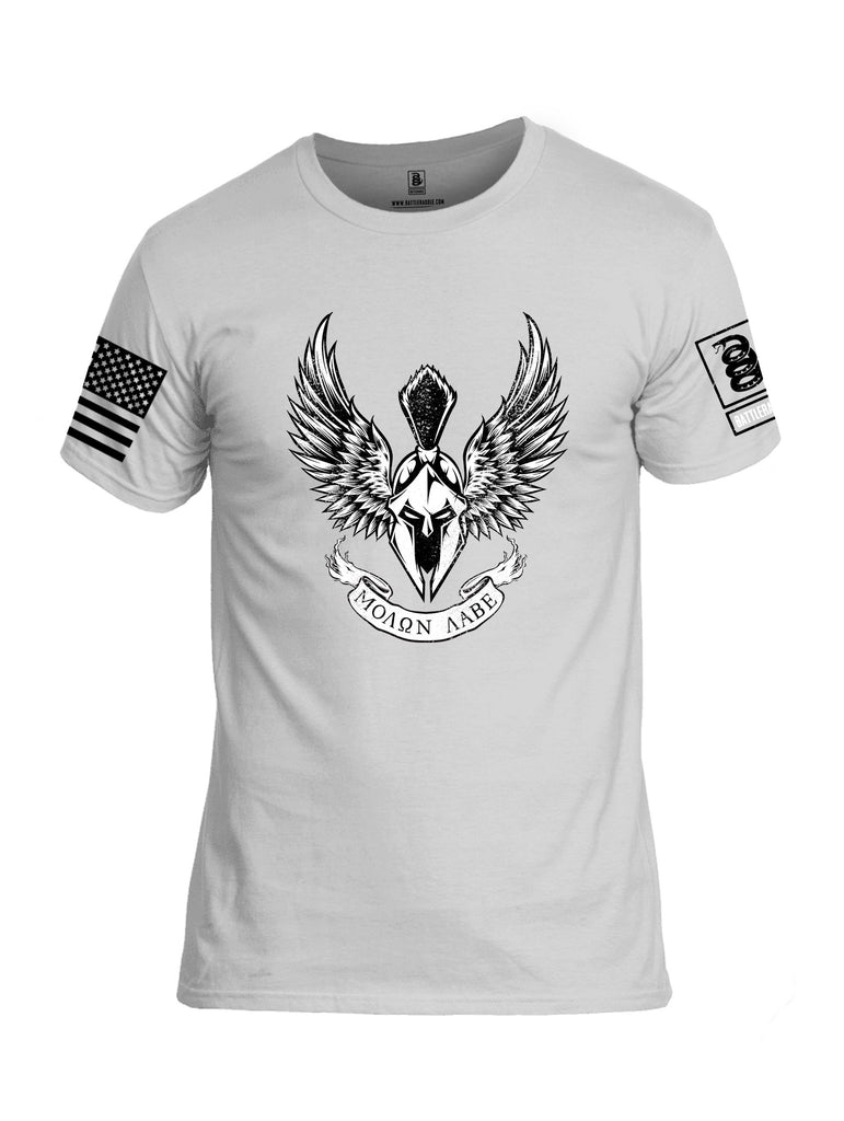 Battleraddle Molon Labe Spartan Black Sleeves Men Cotton Crew Neck T-Shirt